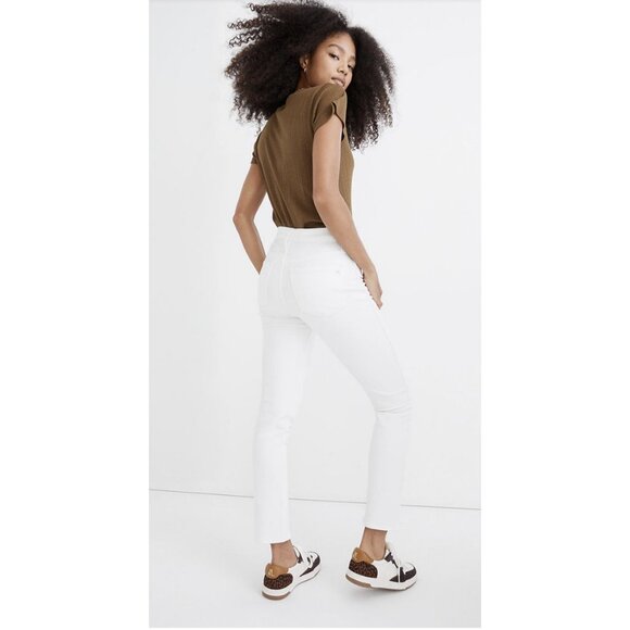 Madewell Women's $128 Stovepipe Jeans in Pure White Size 33 MC636 - Picture 2 of 7